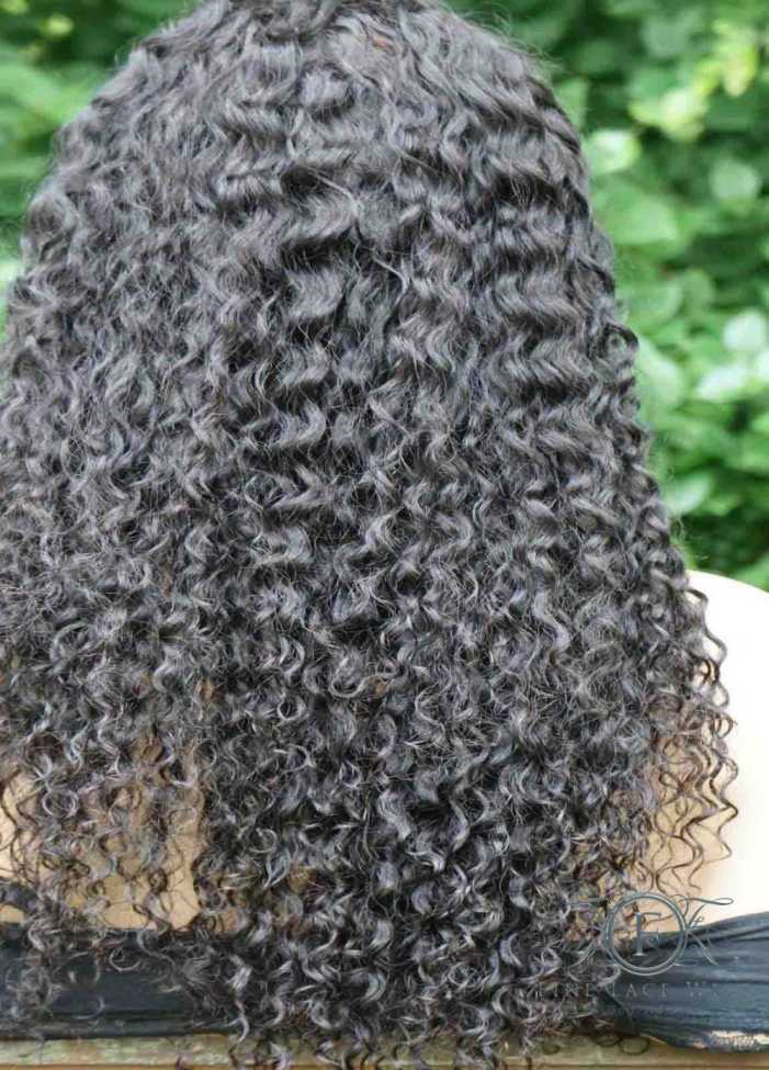 Human Hair Lace Front Wigs | Aubrey - Curly Long Wig