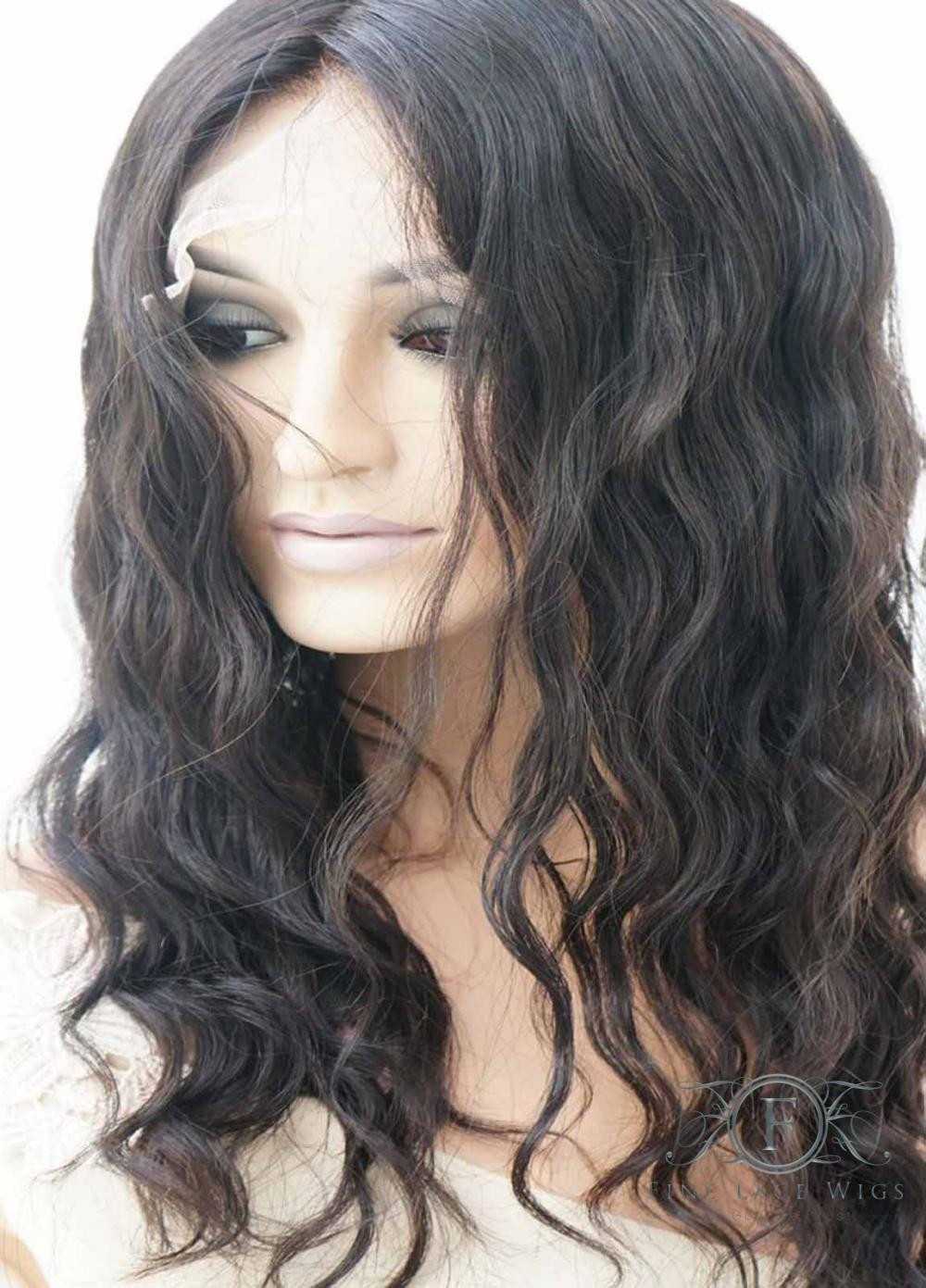 Brie is a wavy hair wig made of human hair with a beautiful, ultra-realistic hairline made with transparent lace. The style is a