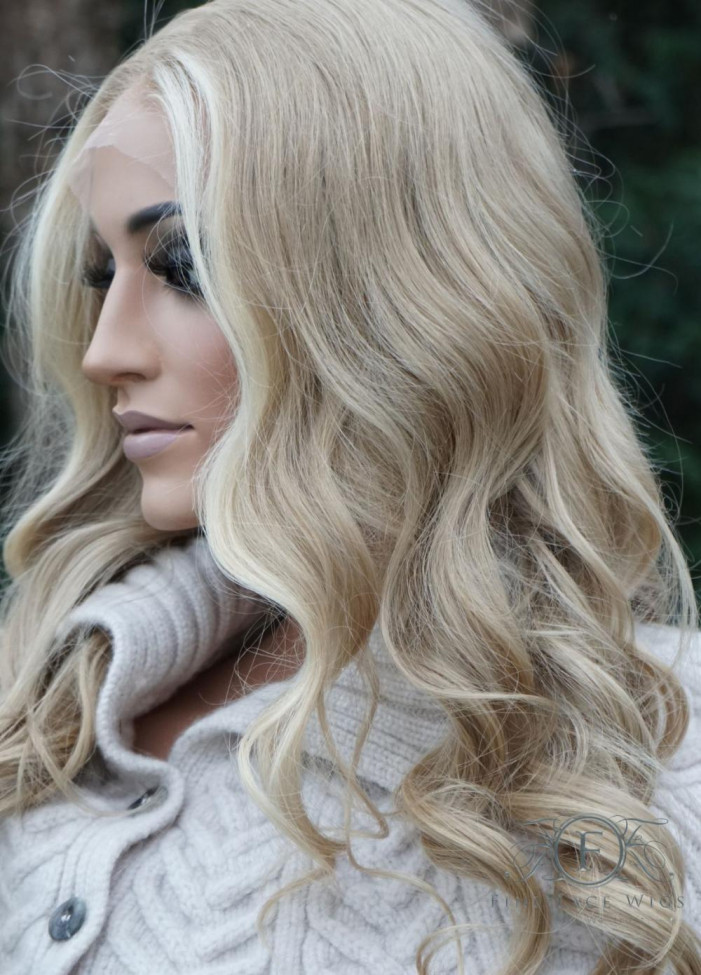 Blonde human hair medical wigs for cancer patients
