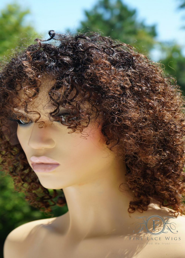 Natural Curly Wig | Real Wig with Bangs