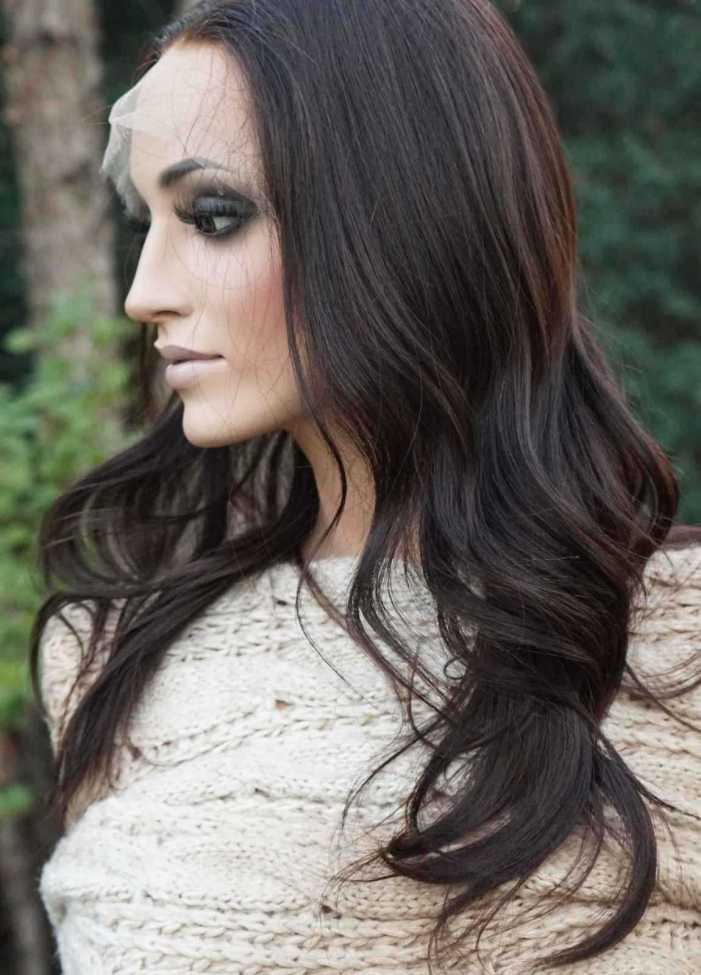 Human Hair Lace Top Wig |Hillary - Espresso Wavy