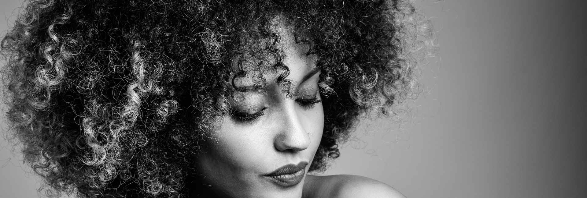 beautiful woman with Curly hair 